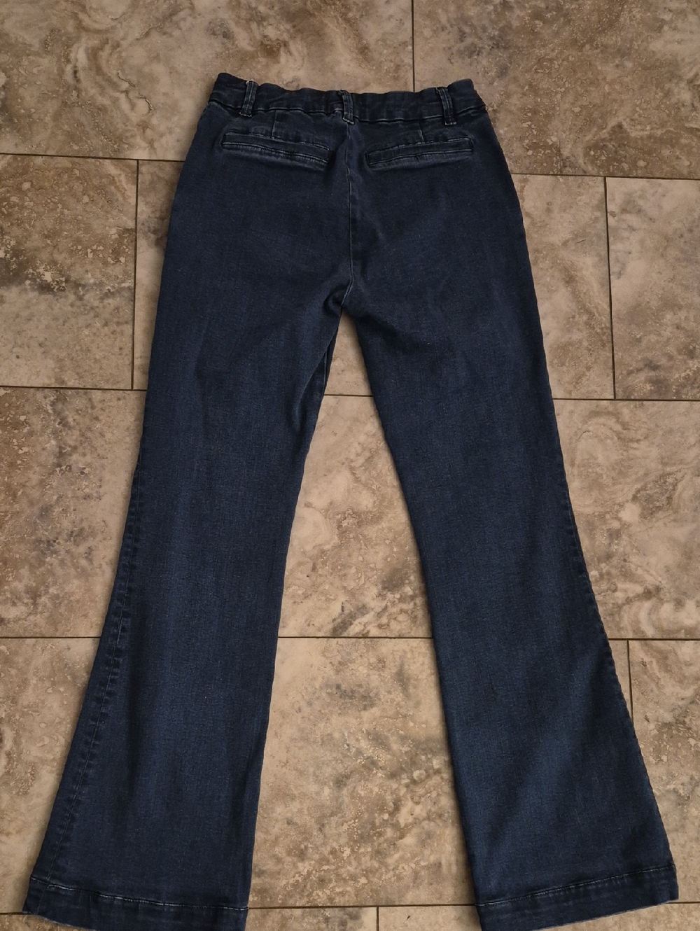 FRAME EUC COTTON BLEND STRETCH DENIM WIDE LEG HIGH WAIST TROUSERS SZ 27 - Picture 9 of 13